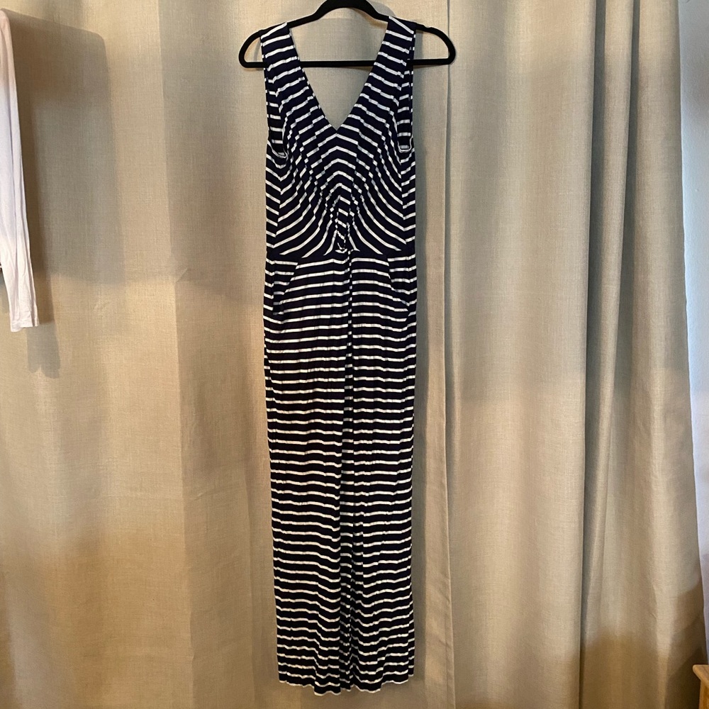 Striped Jumpsuit L (Max Studio)